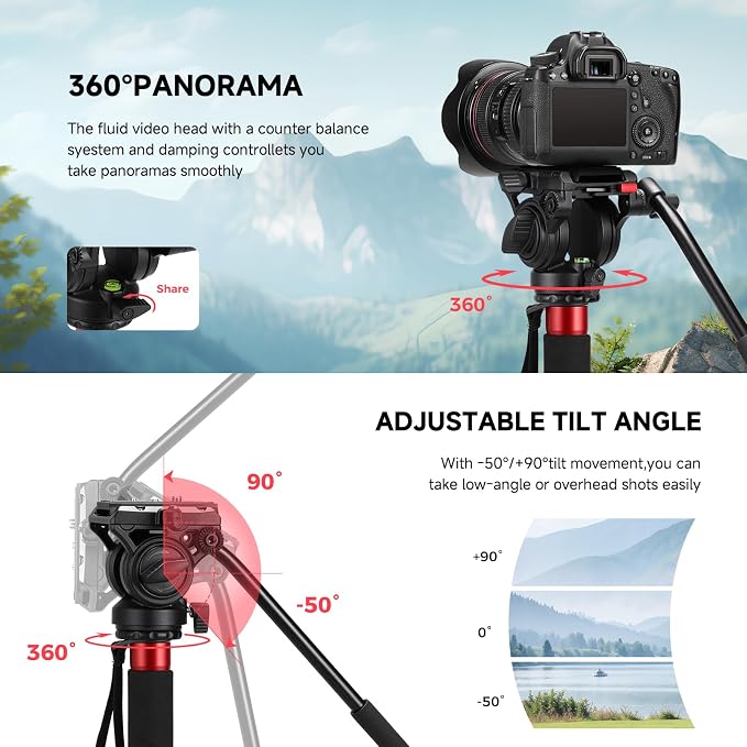 Avella CD324 Carbon Fiber Video Monopod Kit, - Image 4