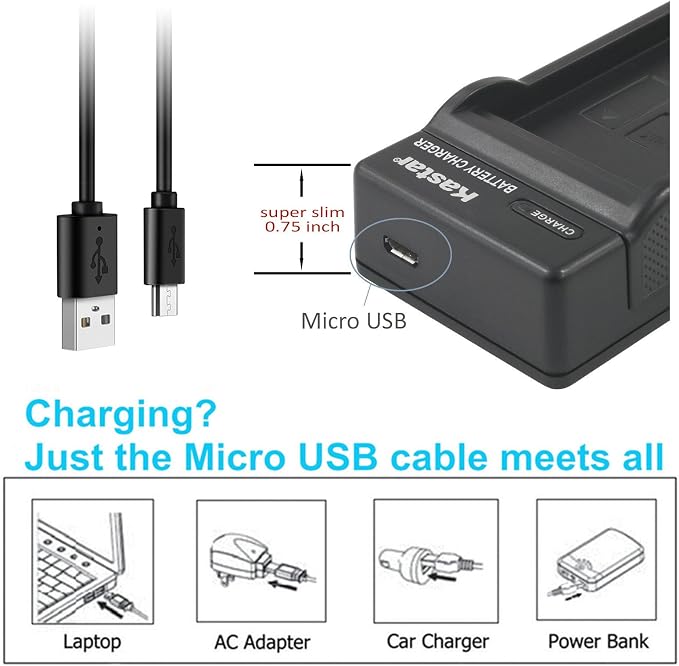 Kastar NP-BG1 NP-FG1 Battery + Slim USB Charger - Image 4