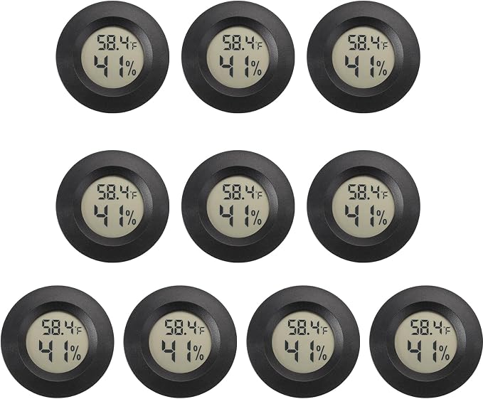 Mini Hygrometer Digital Thermometer Humidity Meter 10 Pack Hygrometer by SerundoAuto
