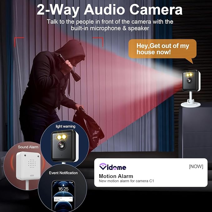 Smart Home Security Cameras, 5MP HD Pet/Baby Monitoring Cameras, 2.4GHz Indoor - Image 5