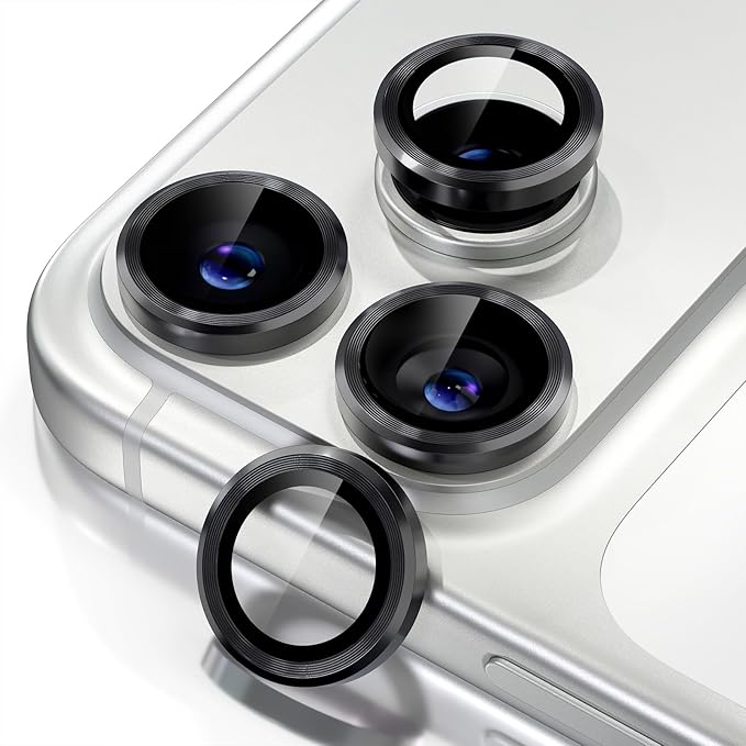 Misea Compatible for iPhone 17 Pro/iPhone 17 Pro Max Camera Lens Protector by Misea
