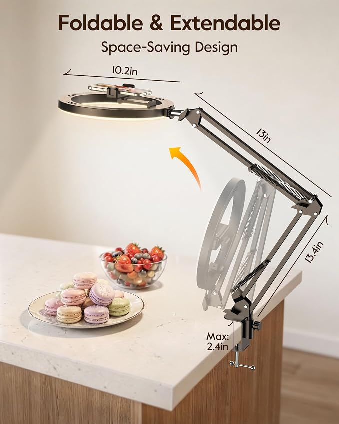 Ring Light for Desk, Overhead Phone Mount - Image 9