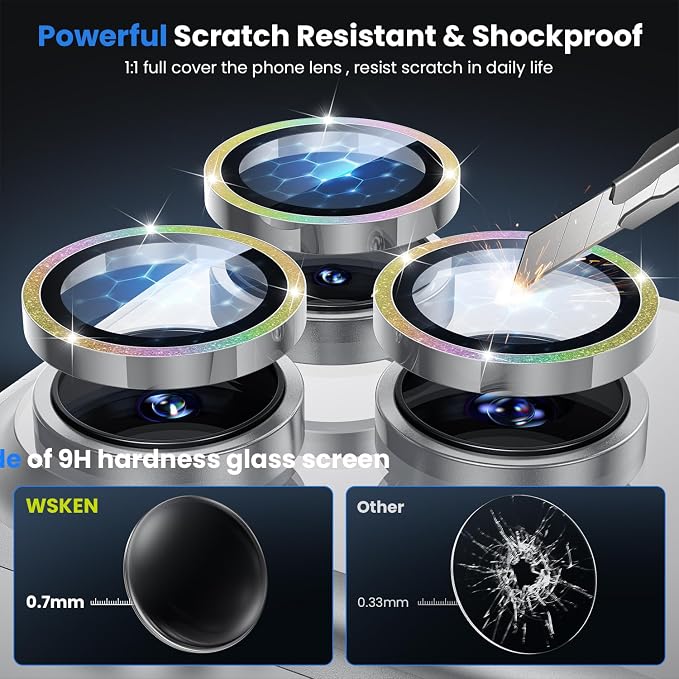 WSKEN for iPhone 17 Pro/iPhone 17 Pro Max Camera Lens Protector - Image 3