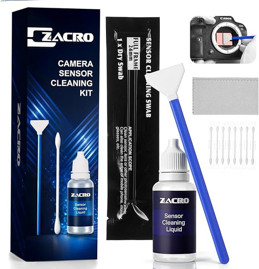Zacro 24mm Full Frame Sensor Cleaning Swab*8 + 20ml Sensor Cleaner by ZACRO