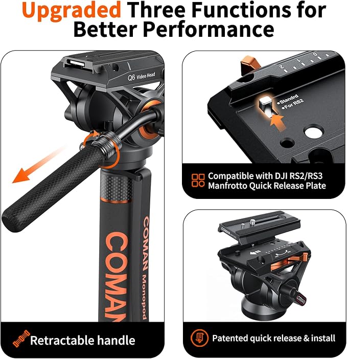 Monopod for Camera, COMAN Camera Monopod - Image 2
