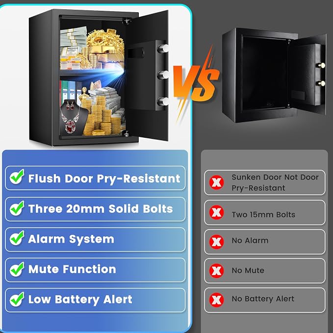 Large Home Safe 3.3 Cuft, Digital Security Safe Box - Image 6