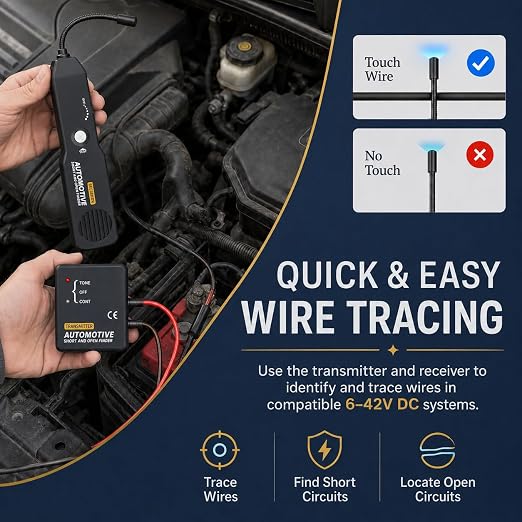 Lumeen Automotive Wire Tracer and Short Circuit Finder, 6-42V DC Circuit Tester - Image 3
