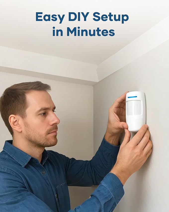 9-Piece Home Security System, WiFi Wireless Alarm System, 120dB Siren Alert - Image 8