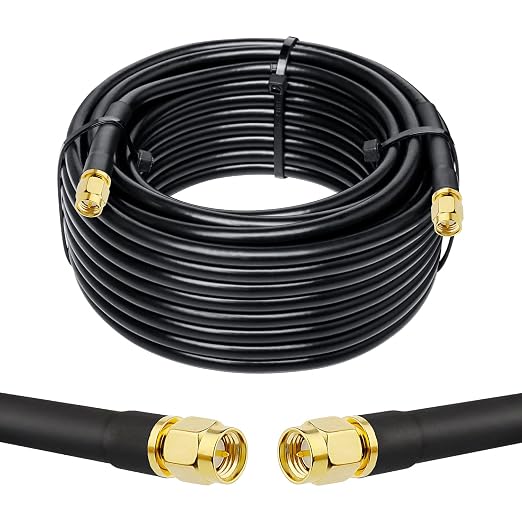 MOOKEERF KMR240 SMA Male to SMA Male Coaxial Cable 50 ohm Coax Ultra Low Loss by MOOKEERF