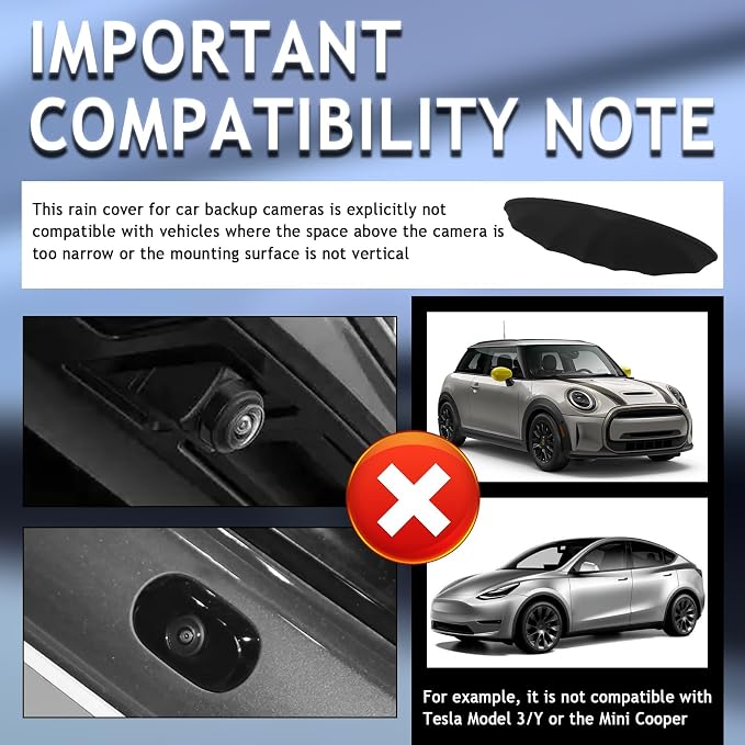 Car Rear View Camera Protection Cover, Wider Back Up Camera Rain Guard - Image 5