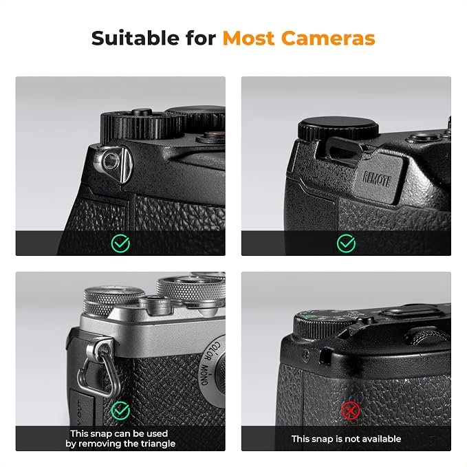 K&F CONCEPT Camera Neck Strap, 100cm Nylon Rope Camera Shoulder Strap - Image 3