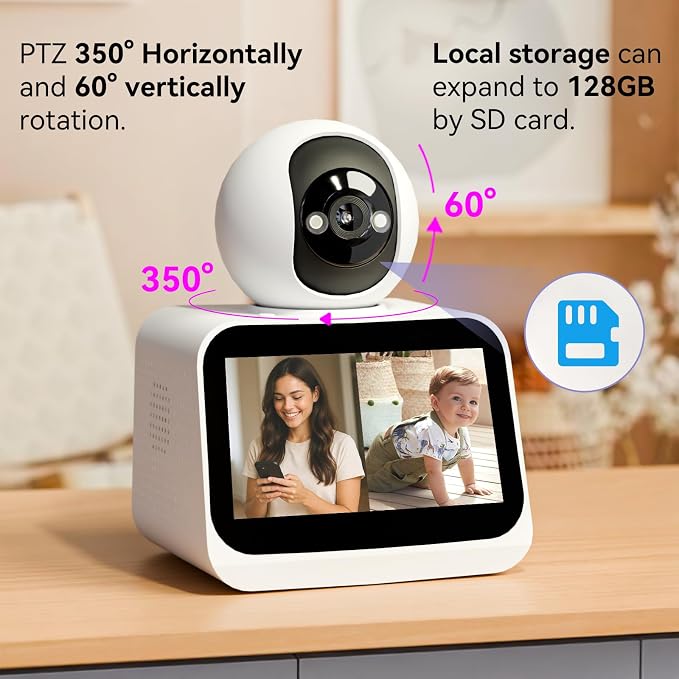 4.3" Smart Home Camera: 1080P HD Video, Two-Way Video Calling, and Motion - Image 3