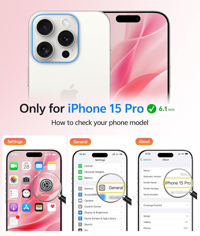 FNTCASE for iPhone 15 Pro Case: Translucent Matte Cases - Image 2