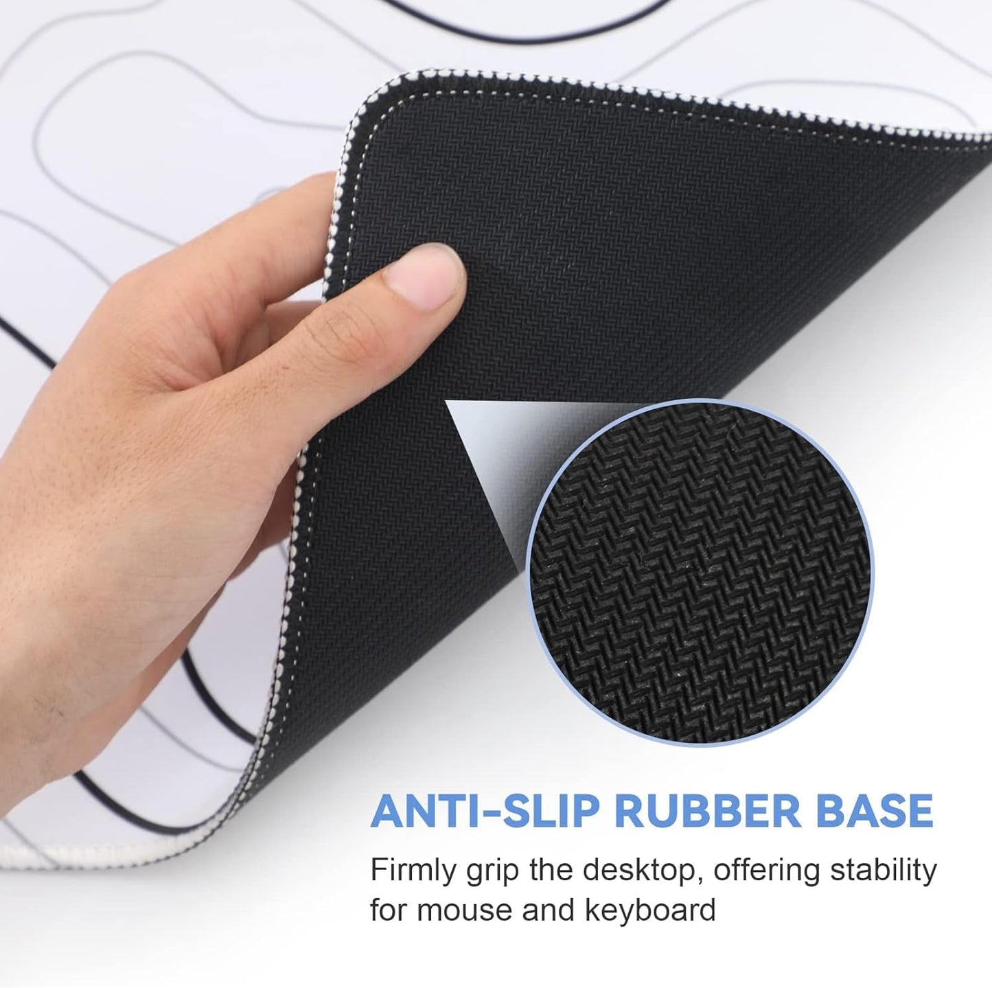 Large Mouse Pad for Desk - Gaming Mouse Pad with Stitched Edges, Anti-Slip Base, Desk Mat Desk Pad for Keyboard and Mouse