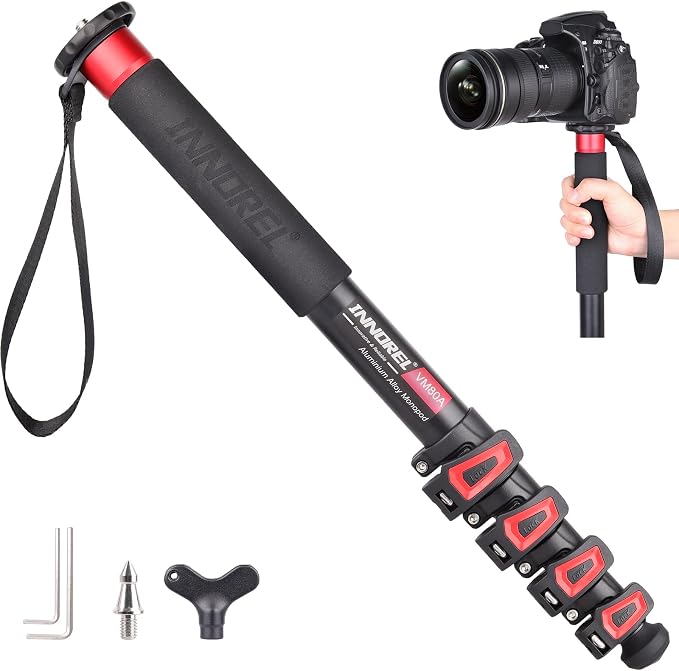 66.9in/170cm Camera Monopod INNOREL VM80A Aluminum Alloy Portable Compact by INNOREL
