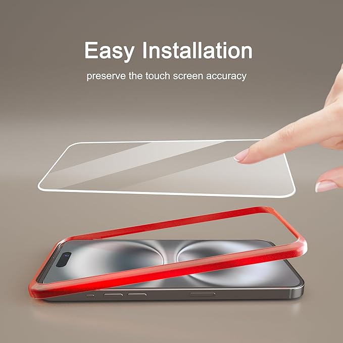 Ailun 3 Pack Screen Protector for iPhone 16 + 3 Pack Camera Lens Protector - Image 6