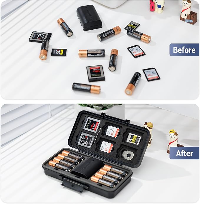 JJC Multi-Function Camera Battery Memory Card Storage Case - Image 5