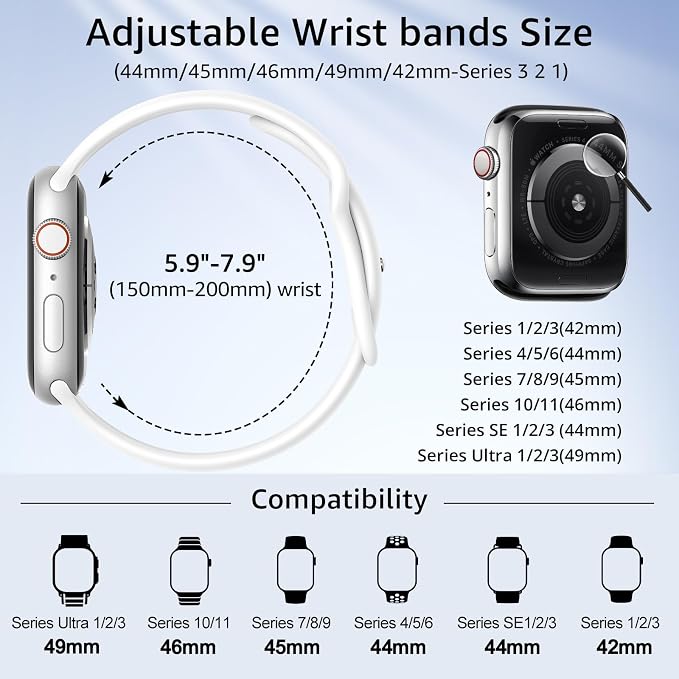 6 Pack Sport Bands Compatible - Image 2