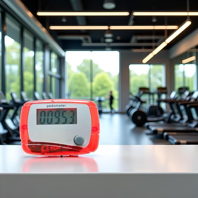 Red Portable Counter Mini Digital LCD Pedometer Sports Walking Running Step - Image 5