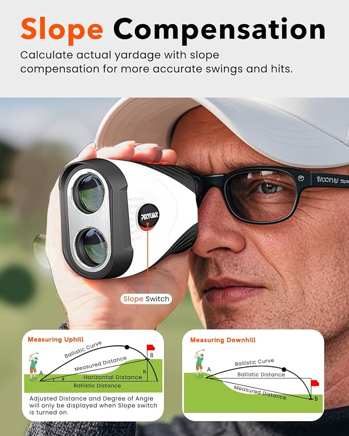 Golf Rangefinder with Slope, 1200 Yards Laser Range Finder Golfing, 7X - Image 3
