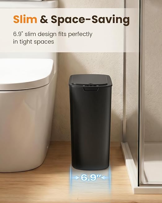 Cesun Motion Sensor Trash Can, 5 Gallon Automatic Bathroom Garbage Can - Image 3
