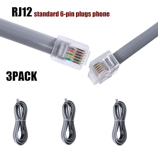 RJ12 Cable Phone Cord 25ft RJ12 6P6C Male to Male Straight Wired - Image 4