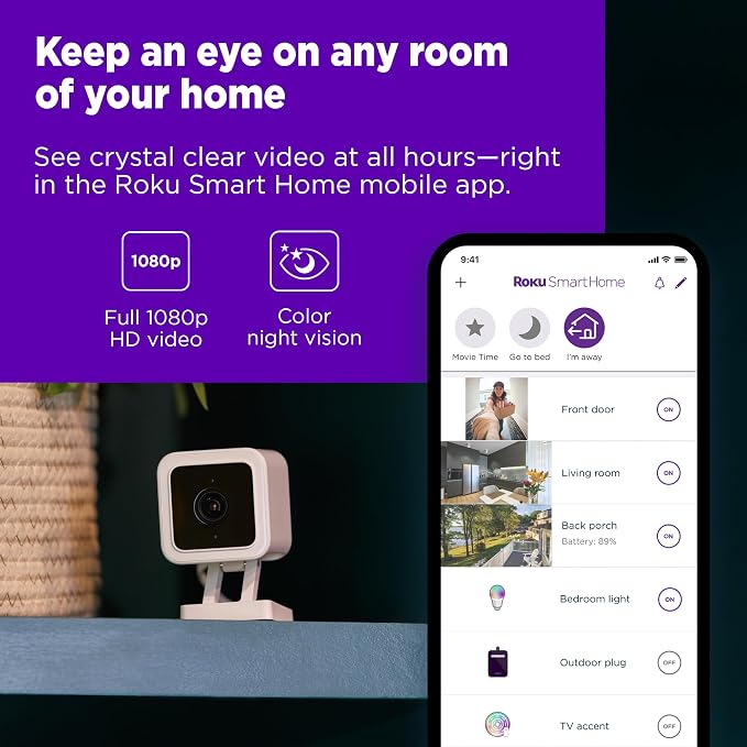 Roku Indoor Camera for Home Security, Compatible - Image 2
