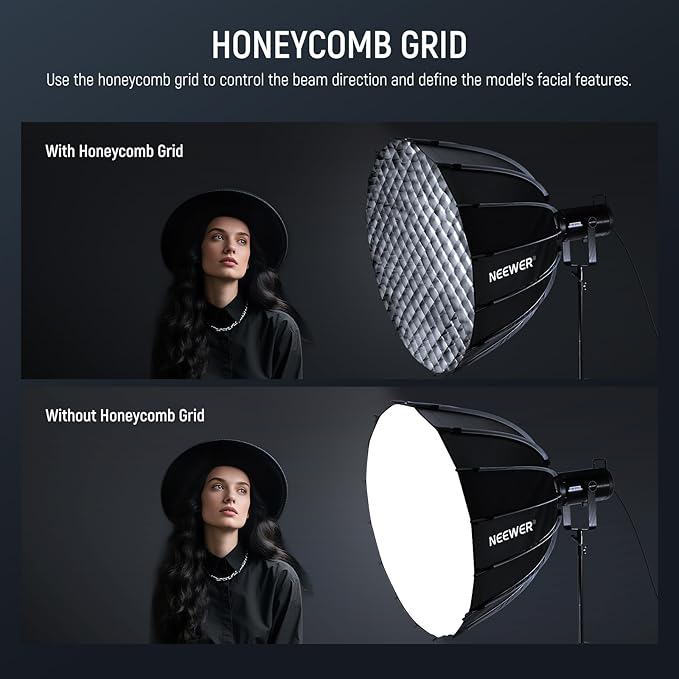 NEEWER Parabolic Softbox Kit, 35.4" Bowens Mount Soft Box - Image 4