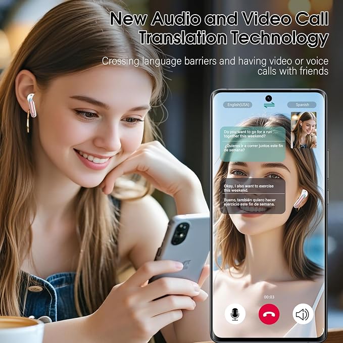 Csasan Ai Translation Earbuds Real Time, 3-in-1 Buletooth 5.3 Translator Earbuds - Image 4
