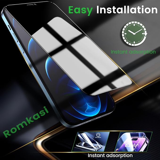 Romkasi 3 Pack Privacy Screen Protector - Image 7