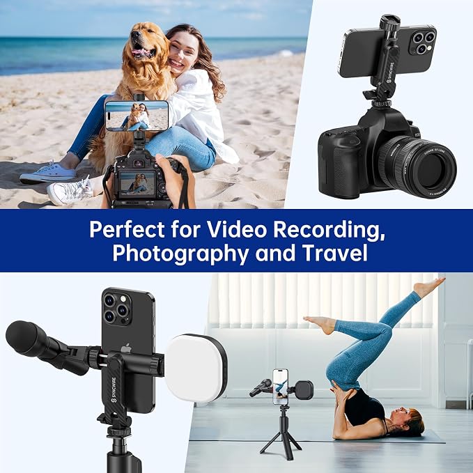 SYNCWIRE Tripod Phone Mount, Universal Smartphone Mount Adapter - Image 6