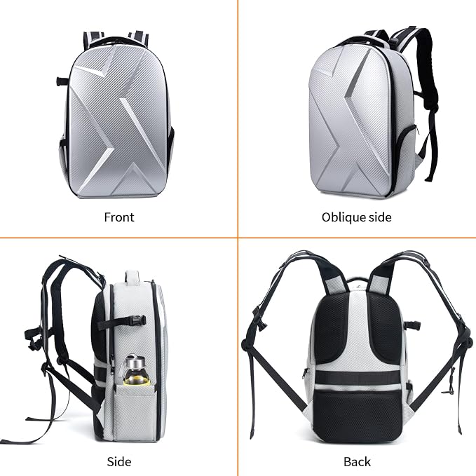 Camera Backpack Hard Shell Imitation Carbon Fiber DSLR, Waterproof Shockproof - Image 8