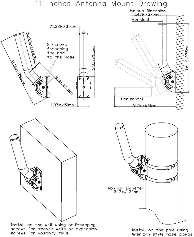 430 Stainless Steel Antenna Mount - Image 2