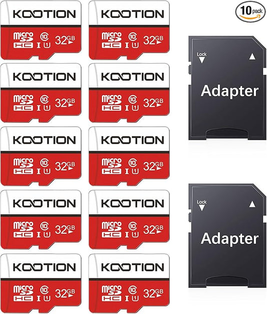 KOOTION 32GB Micro SD Cards 10-Pack, UHS-1 TF Flash Memory Card, Class 10 by KOOTION