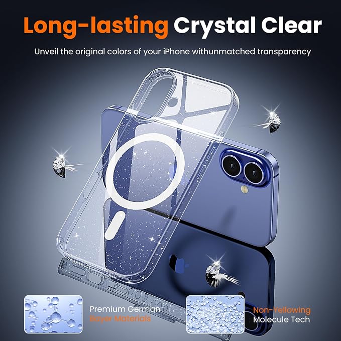 toushion 3 in 1 for iPhone 16 Case Clear - Image 5