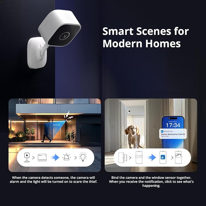 SONOFF Smart Security Camera, CAM-S2 Indoor HD Dog-Camera, Motion Detection - Image 8