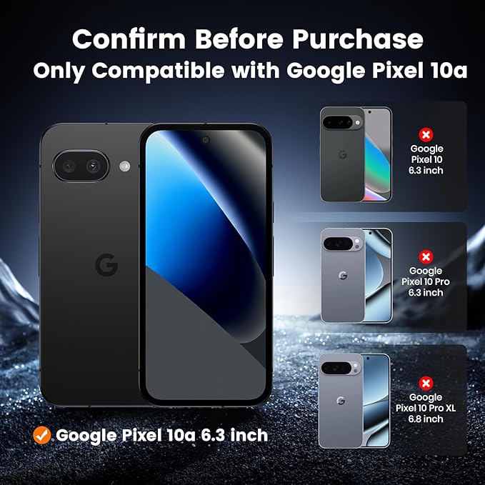 LK 2 Pack for Google Pixel 10a Screen Protector + 2 Pack Camera Lens Protector - Image 2