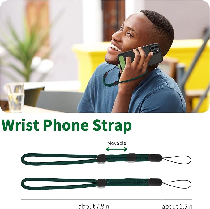 CACOE Phone Lanyard 2 Pack-1× Adjustable Neck Strap, 1× Wrist Strap, 2× Pads - Image 7