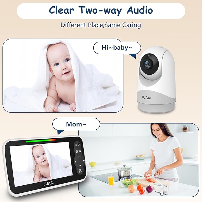 JUAN Baby Monitor with Camera and Audio, No WiFi 100% Private, 3500mAh Long - Image 4