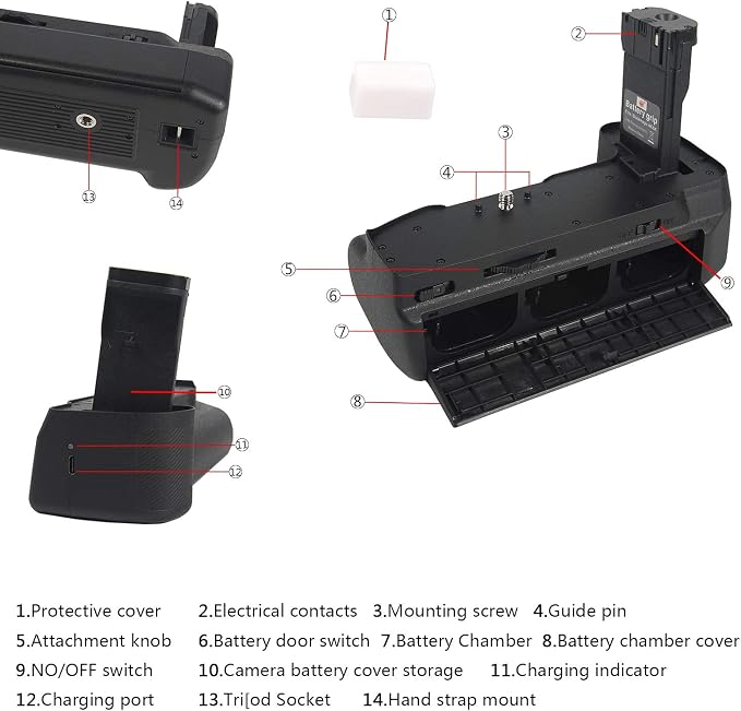 DSTE Blackmagic Design Pocket Cinema Camera 6K/4K Battery Grip - Image 4