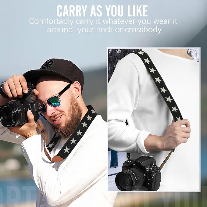 MoKo Camera Strap, Cotton Vintage Embroidered Camera Strap, Adjustable Neck & - Image 6