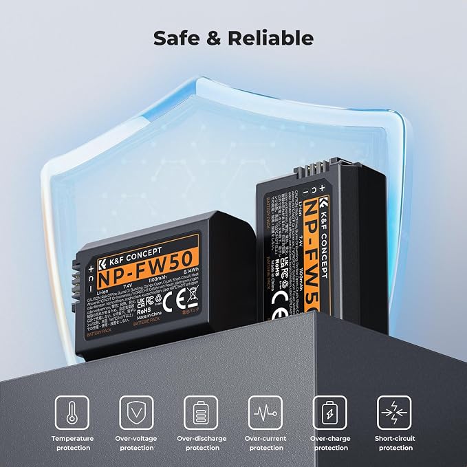 K&F Concept NP-FW50 Battery and Dual Slot Charger - Image 5