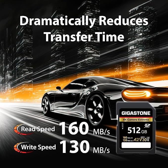 【5-Years Data Recovery】 GIGASTONE 512GB SD Card, 4K Camera Extreme, UHS-I A2 - Image 2