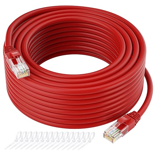 Kxable Cat5e Ethernet Cable 25 FT, Cat 5e Internet Cable, Standard RJ45 by Kxable