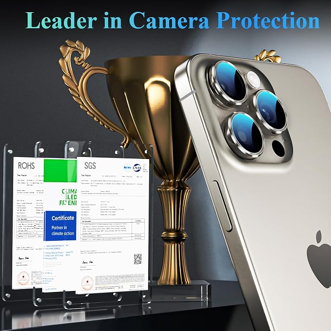 YWXTW Camera Lens Protector for iPhone 16 Pro/iPhone 16 Pro Max, Tempered Glass - Image 2