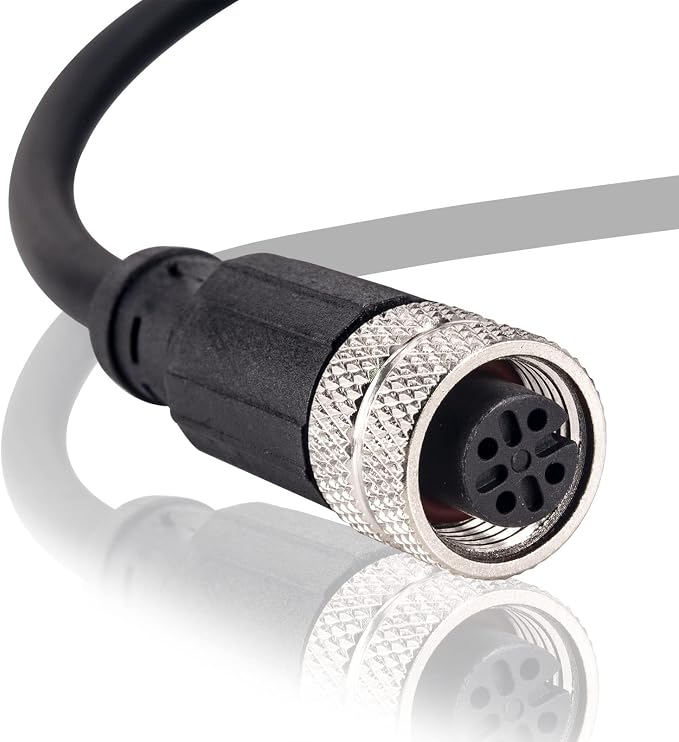 M12 4-Pin Aviation Sensor Cable, A-Coded Female to Flying Leads, 2M 24AWG - Image 2