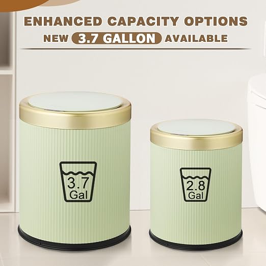 Motion Sensor Bathroom Trash Can Touchless, 3.7 Gallon Modern Automatic Garbage - Image 2