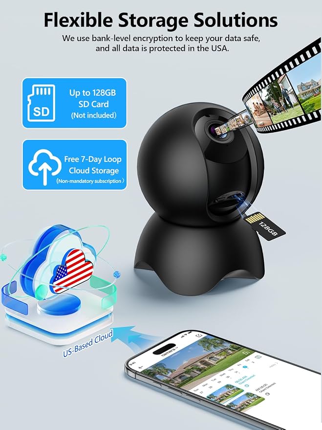 2K 5G Indoor Security Camera for Home, No Subscription AI Baby Monitor - Image 8