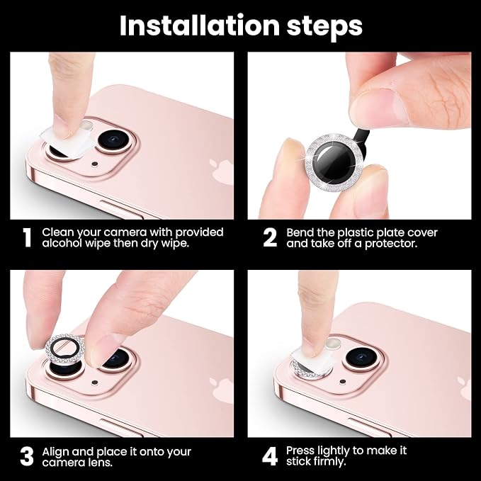 Tensea for iPhone 13 mini/iPhone 13 Camera Lens Protector, 9H Tempered Glass - Image 7