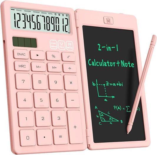 Desk Calculators with Erasable LCD Notepad ROATEE Basic Calculators Pink Cute by ROATEE